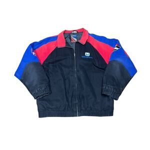 Vtg HONDA EMBROIDERED RacingJacket Cart Championship MOTO RACING F1 JACKET XXL